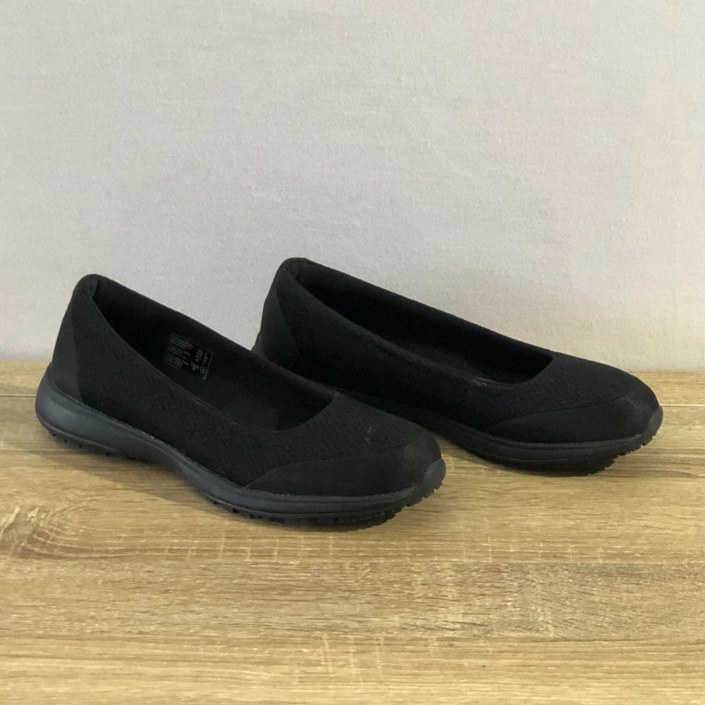 Safe T Step Comfort Womens Size 8 Black Oil & Slip Resistant Non-Marking Shoes